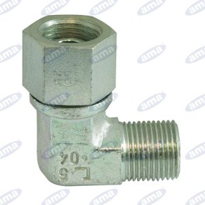 Adattatore 90° 3/8″ M/F girevole