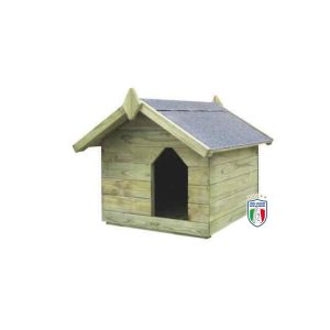 Cuccia per cani in struttura in legno di pino-Open