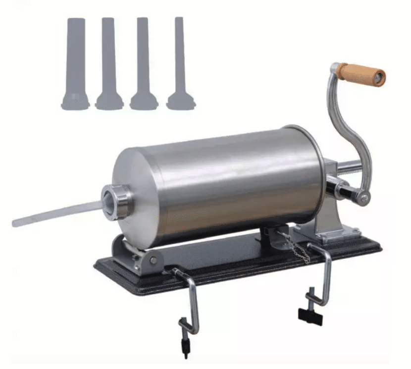 INSACCATRICE MANUALE 3KG MACCHINA PRODUZIONE SALSICCE INSACCATI SALUMI INOX 509e - immagine 5