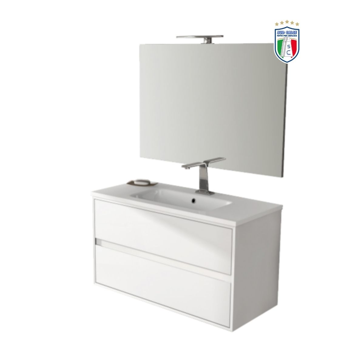 Mobile Arredo bagno LAURA01 Bianco 70x50xh55 cm+specchiera h100