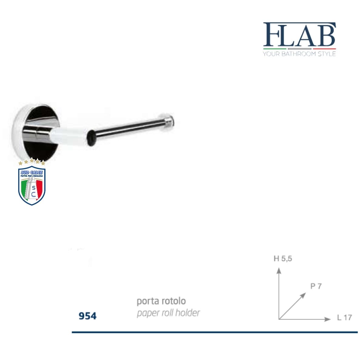 Porta Rotolo mod. 954 Accessorio Bagno Flab-Linea Nest - immagine 2