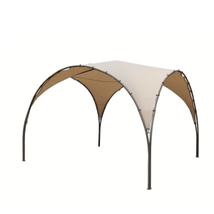 GAZEBO AD ARCO 3,8×3,8 MT TENDONE IGLOO METALLO GIARDINO ESTERNO ECRU 409ds