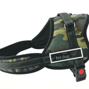 Pettorina cane cani taglia medio grande mimetica tattica regolabile con gancio imbracatura 782sw