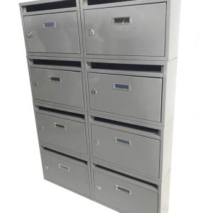 Cassetta postale condominiale modulare componibile posta buca lettere casa 8 posti verticale grigio 465ds