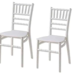 Kit 2 sedie polipropilene cucina bar ristorante sedia interno esterno bianco wedding 566v