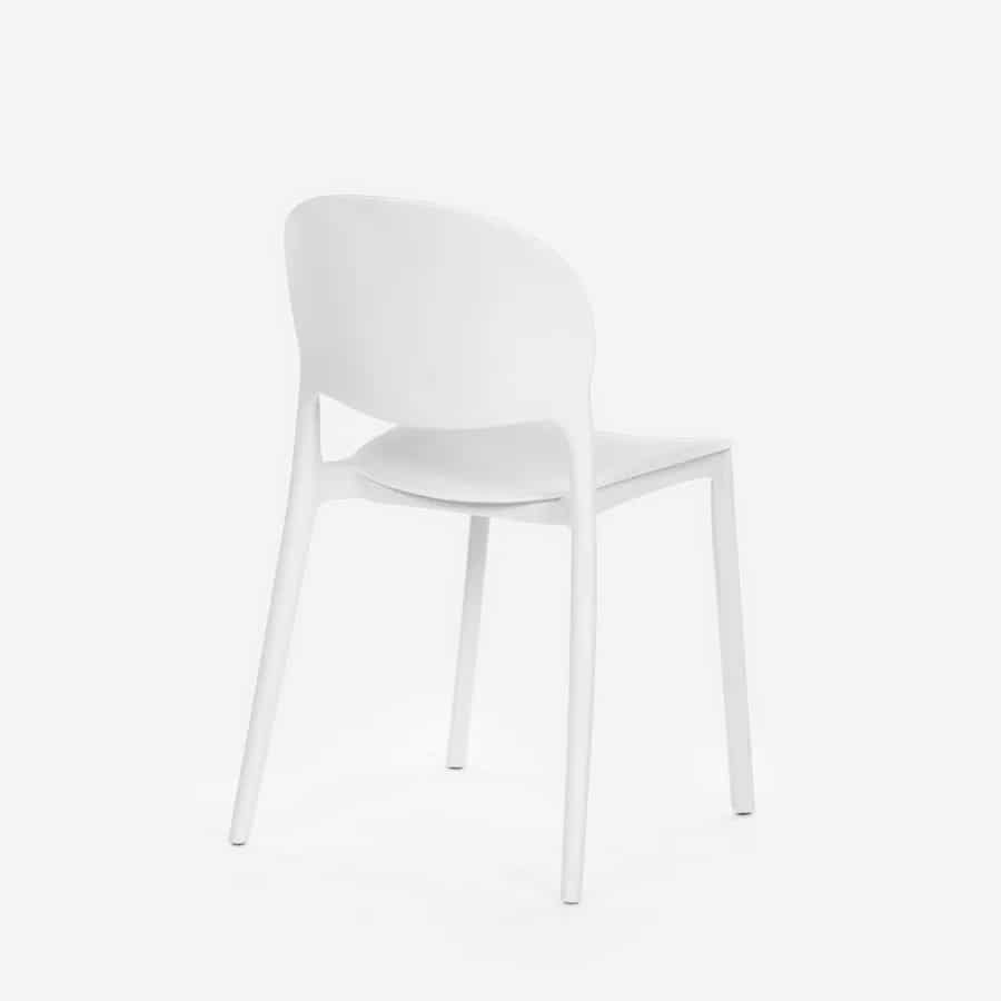Kit 6 sedie polipropilene cucina bar ristorante sedia interno esterno bianco 150ro - immagine 5