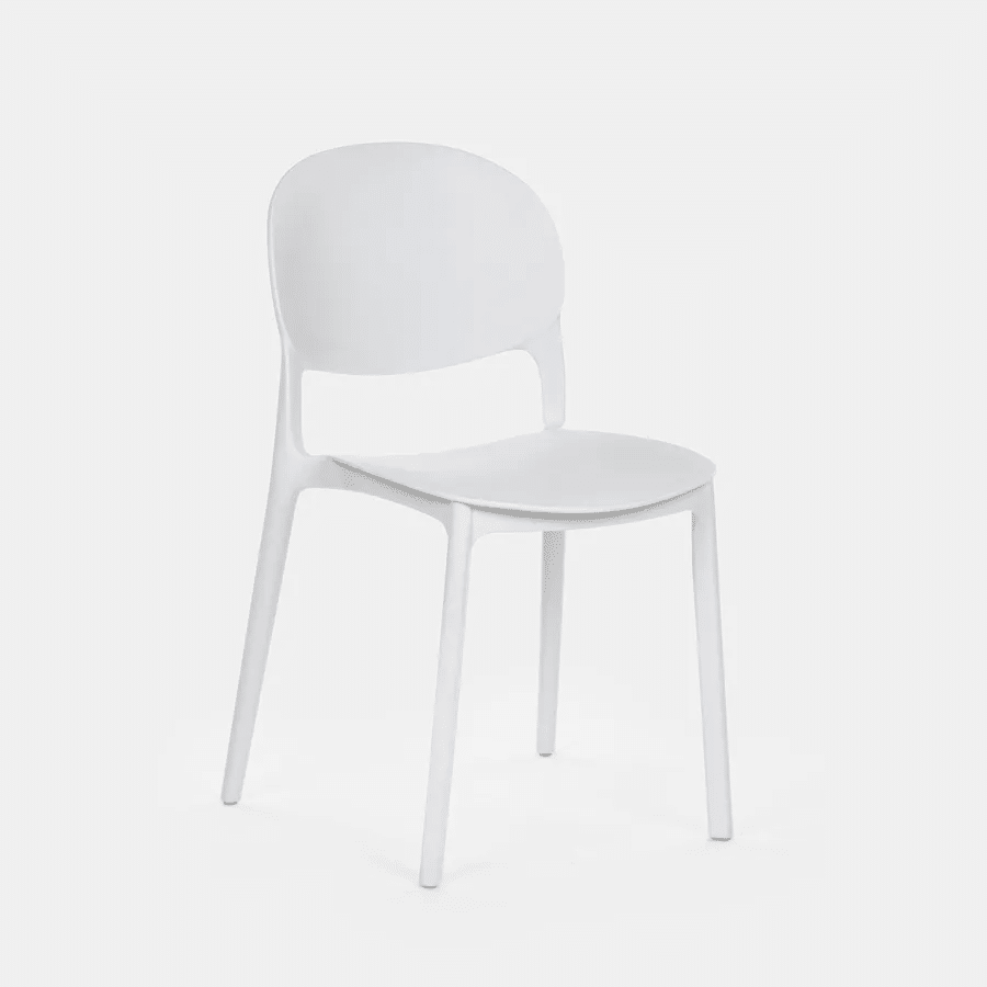 Kit 6 sedie polipropilene cucina bar ristorante sedia interno esterno bianco 150ro - immagine 3